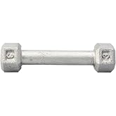 York Barbell Cast Iron Hex Dumbbell 3 lb to 100 lb (in Single &amp; Pair) - Solid Hexagon Silver Coating Dumbbell Set Strength Training Free Weights for Women &amp; Men Residential Only