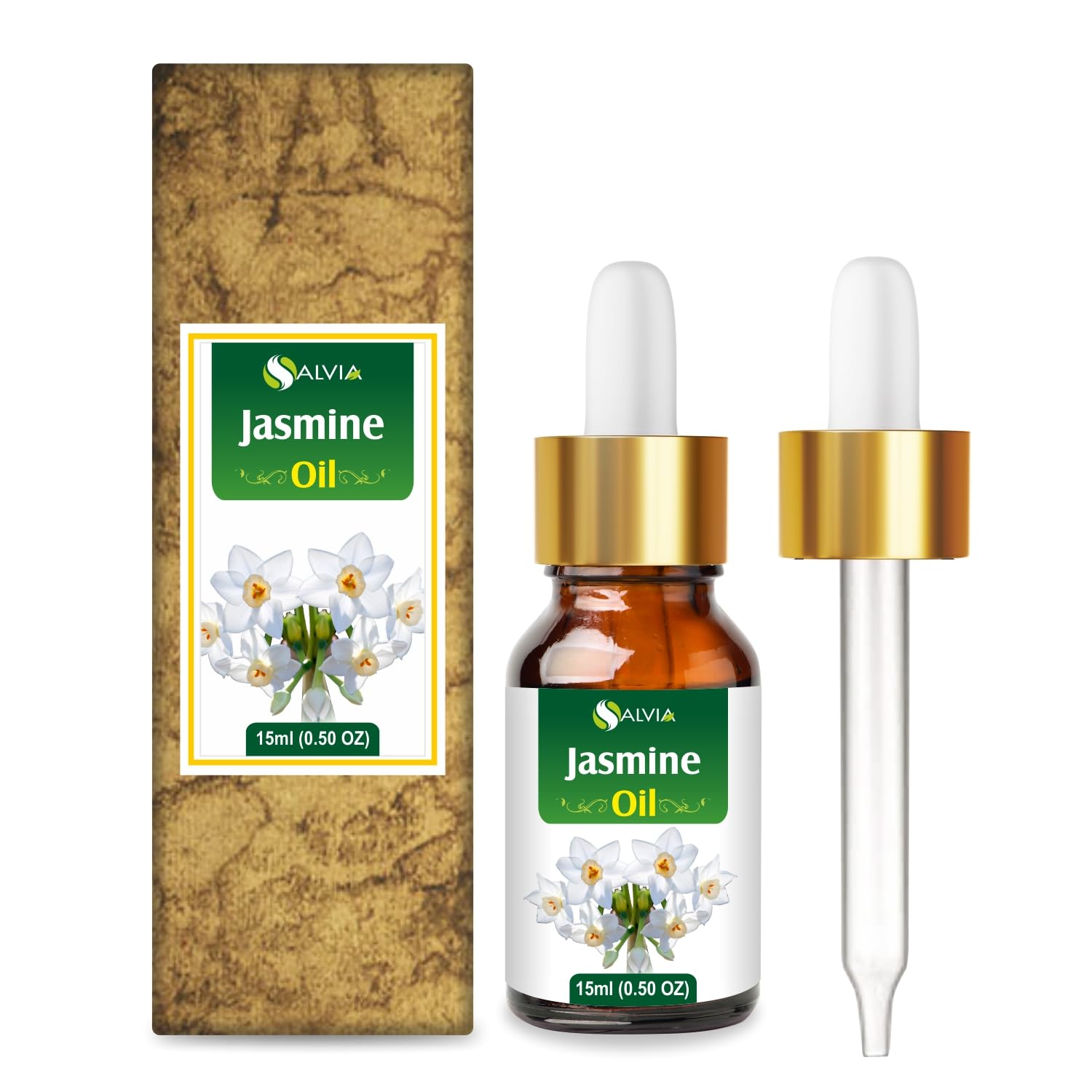Jasmine (Jasminun officinale) 100% Natural Pure Undiluted Uncut Carrier Oil 15ml with Dropper