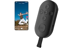 SEANCHEER Beauty R1 TIK Tok Bluetooth Remote Control, Camera Remote Shutter Button, Wireless Rechargeable Page Turner for Kindle App, Short Videos Scrolling Ring, for Smartphones and Tablets(Black)