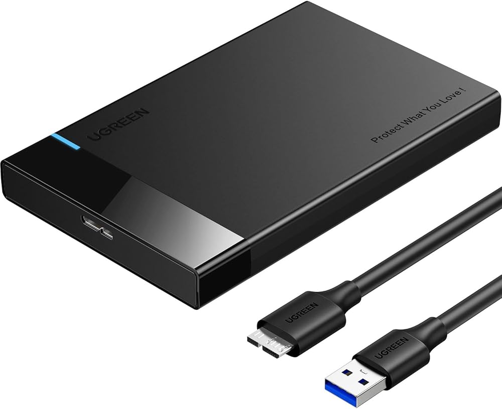 UGREEN 2.5 Inch HDD Enclosure 5Gbps USB 3.0 SATA SSD Caddy UASP Compatible