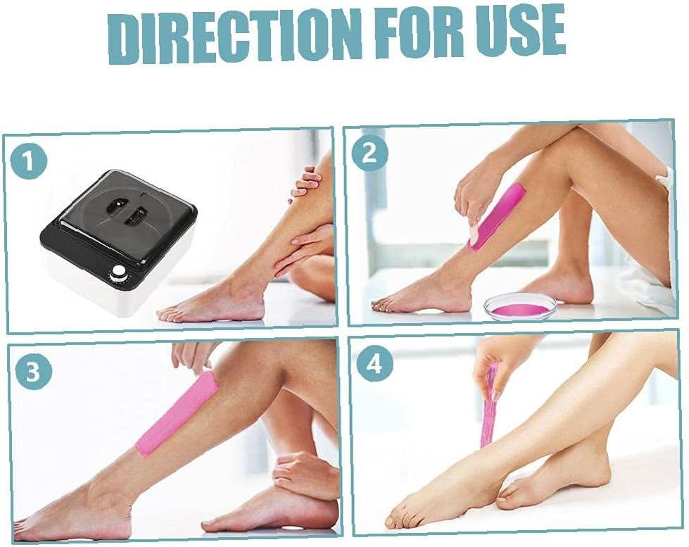 Wax Warmer Non-Stick Waxing Heated Machine Kit Paraffin Heater Pot for Hair Removal Black White Style2: Kitchen & Dining