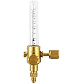 QWORK 1/4” Flare Inlet and Outlet Connection Nitrogen Flow Indicator