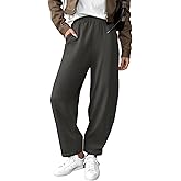 EVALESS Wide Leg Sweatpants Women Fall Clothes Casual Elastic High Waisted Baggy Pants Cropped Length Ballon Joggers