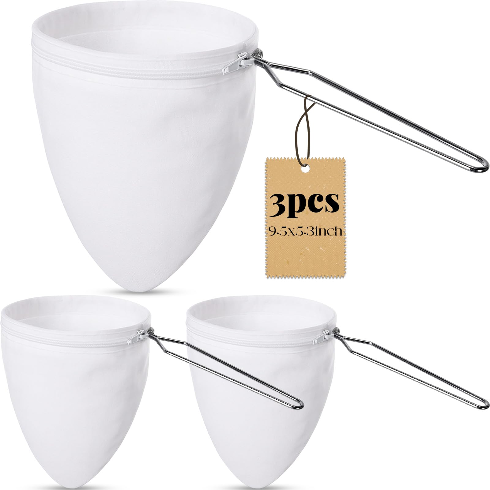 Photo 1 of **MISSING PARTS**
Potchen 3 Pack Fine Mesh Strainer Bags Large Reusable Coffee Filter 9.5" x 5.3" Traditional Thai Tea Filter Reusable Strainer Bag/to Winter Pour over Hot Drinks(Small)