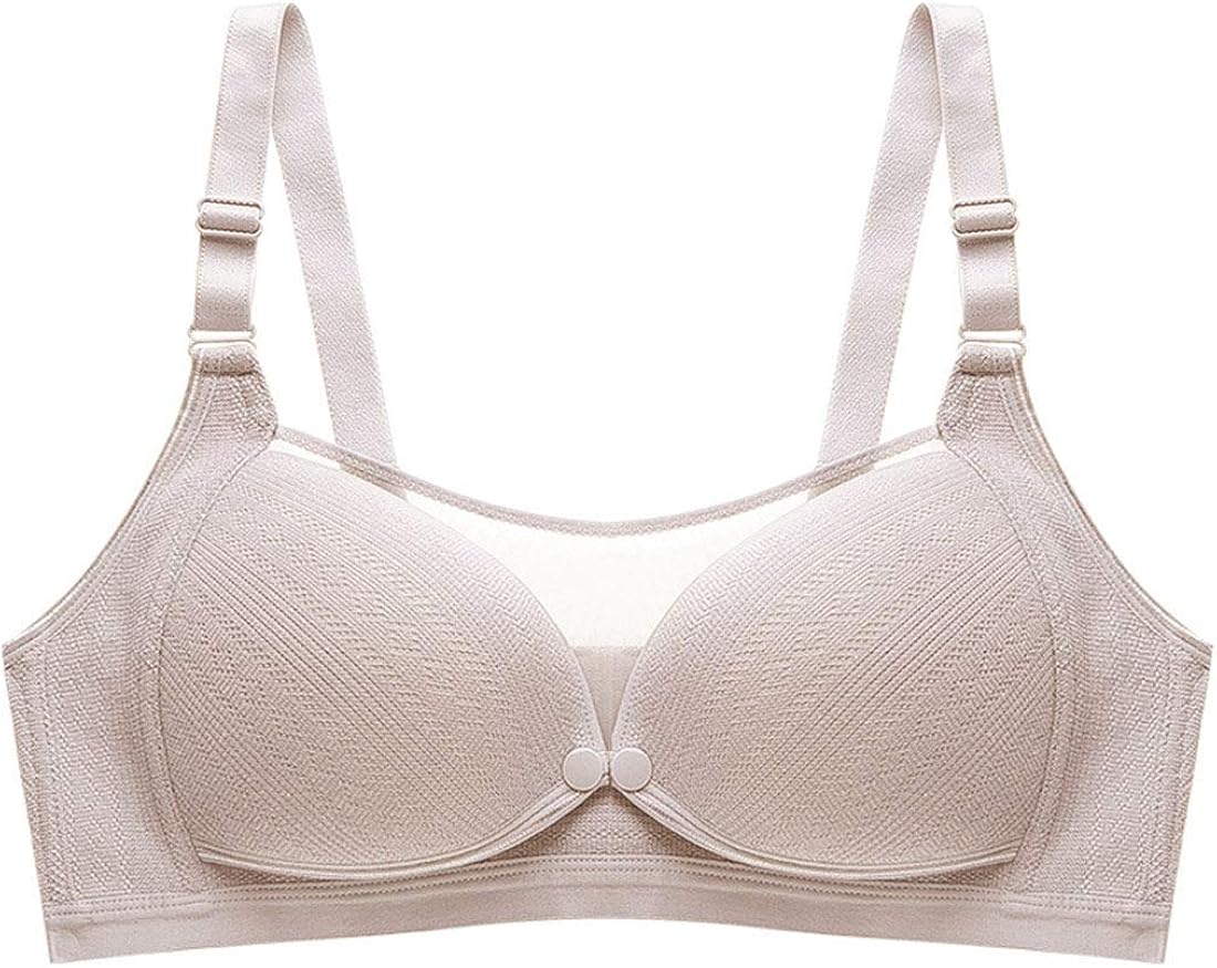 MOONMALLS Nursing Bra Seamless V Neck Maternity Bra Women Open Front
