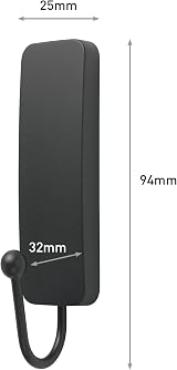 Command Decorative Hook Matte Black Indoor with 2 Strips, 1 Hook view 3