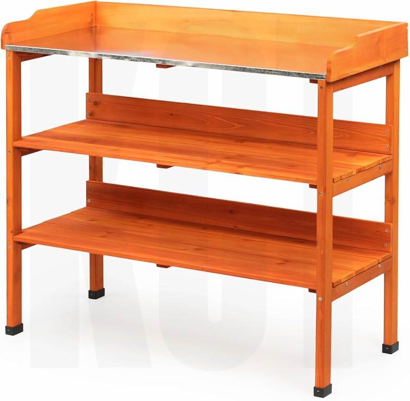 DAbboo Wooden Garden Greenhouse Potting Bench Table Workstation