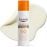 Eucerin Sun Age Defense Face Sunscreen Lotion SPF 50, 2.5 FL OZ | Face Sunscreen SPF 50 with Hyaluronic Acid for Age Defense, Invisible Finish, Hypoallergenic, Non-Comedogenic, Fragrance Free