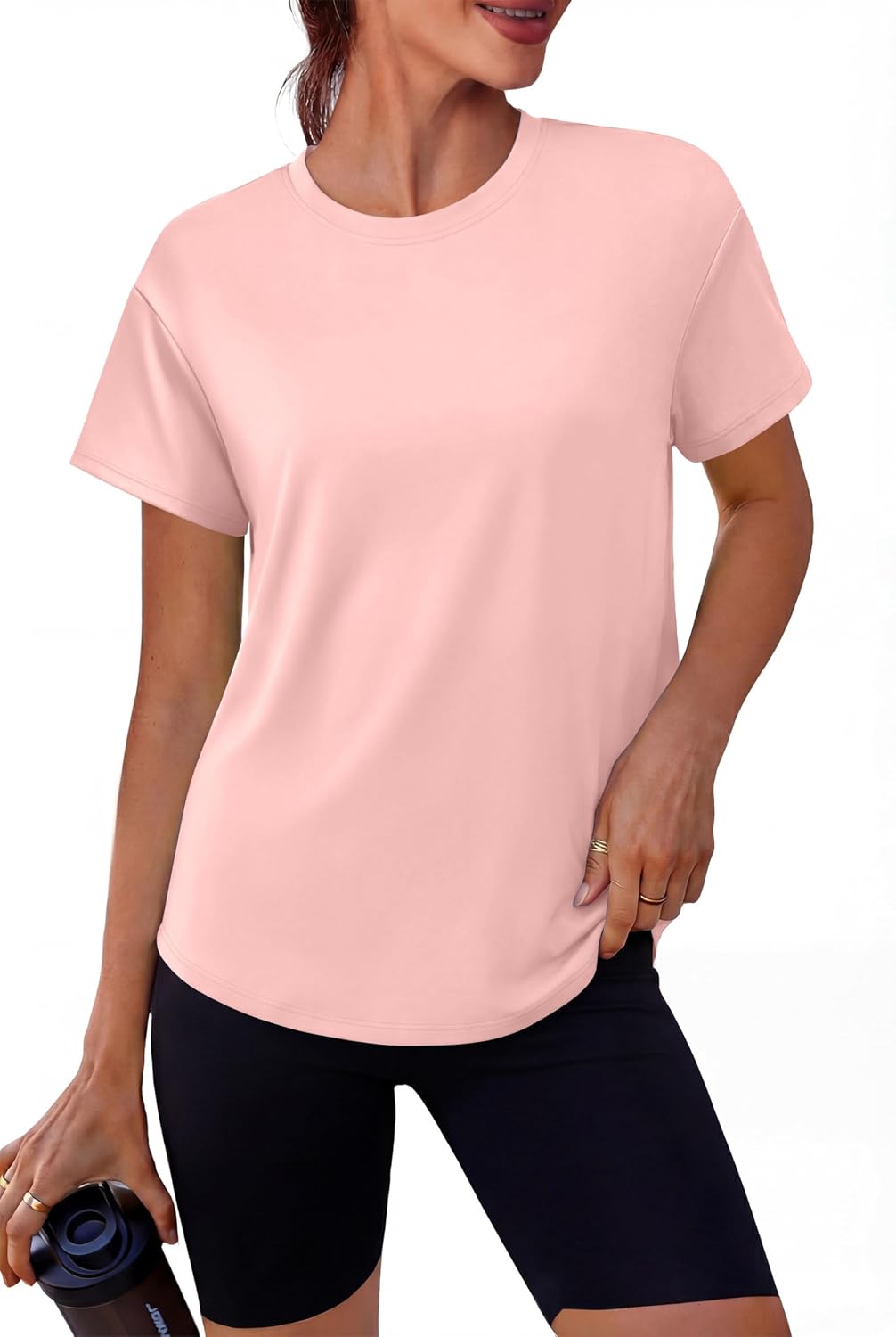 Alaroo Workout Tops for Women Short Sleeve T-Shirts Loose Fit Athletic Fitness Clothing for Gym Running Yoga Summer Tops 2026