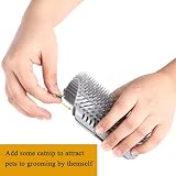 WWVVPET 3.0 Softer Cat Self Groomer Wall Corner Scratcher Catnip view 5