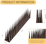 OFFO Bird Spikes 10cm High Anti Pigeon Spikes 2.4m Brown Durable PP view 4