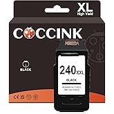 COCCINK 240XXL Black Ink Cartridge for Canon PG 240 XL PIXMA MG3600 MG3620 MG3520 MG3522 MG3500 MG2220 MG2120 MX472 MX452 MX4