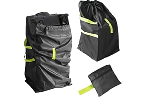 DMS PROTECTOR Gate Cheak Stroller Bag for Airplane Travel, Standard or Double Stroller Travel Bag For Airplane, Waterproof Travel Carry Bag, Large Stroller Cover, Black