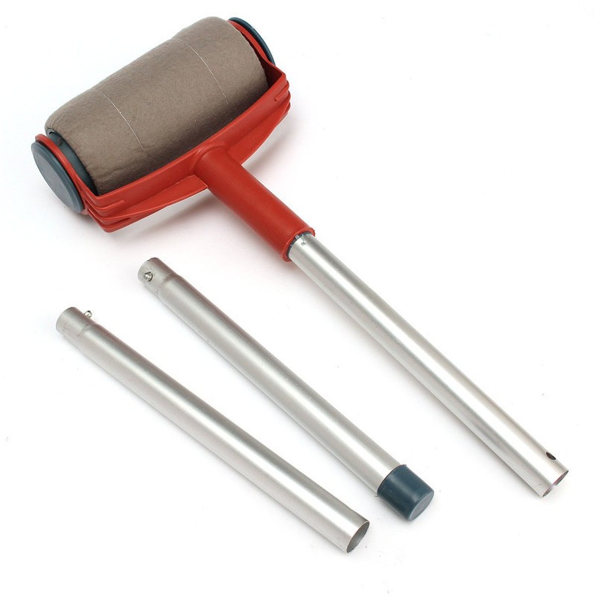 Jeteven Farbroller Kit mit Teleskopstange Renovierungsset, Flachpinsel Paint Roller Set (3er)