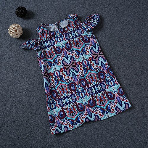 Girls Princess Dress, Mosunx Off Shoulder Print Bohemian Dress Clothes Outfits (Suitable for ages:5-6years old, Multicolor) - Thumbnail 4
