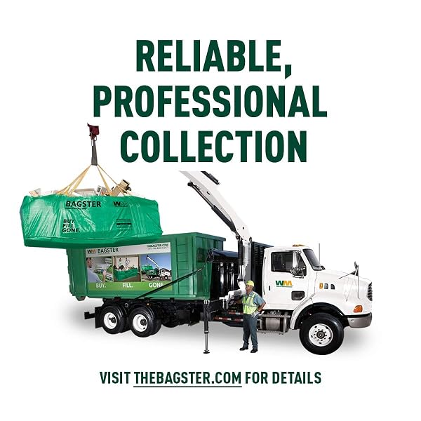 BAGSTER 3CUYD DUMPSTER IN A BAG HOLDS UP TO 3,300 LB, GREEN
