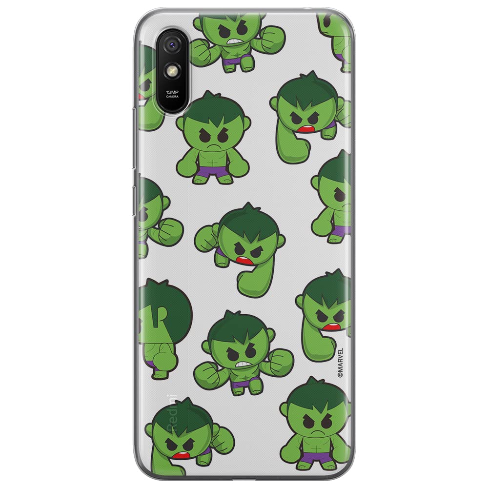 ERT GROUP mobile phone case for Xiaomi REDMI 9A original and officially Licensed Marvel pattern Hulk 006 optimally adapted to the shape of the mobile phone, case made of TPU