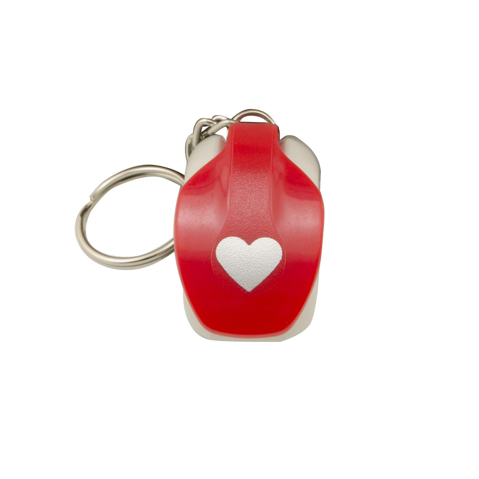 Vaessen Creative Keyring Craft Paper Punch - Heart - 8 x 9,5 mm - Mini Keychain Circle Cutter for Crafting and Card Making