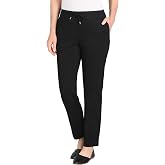 Dalia Womens Pull-On Pant with Drawstring (Medium, Black)