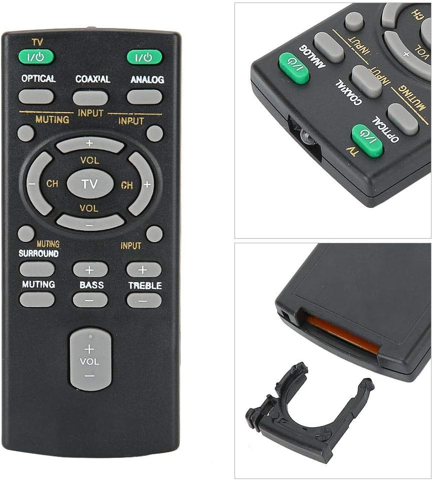 Socobeta Remote Control Universal Sound Bar Remote Controller Replacement Controller RM-ANU159, Black - Image 3