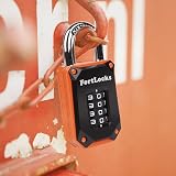 FortLocks 2-Pack 4-Digit Padlocks Weatherproof Heavy-Duty Zinc Alloy view 6