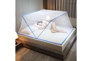BTDGHY Moustiquaire d'extérieur pliable et portable, couverture moustiquaire adulte, tente pliable pour chambre à coucher, fa