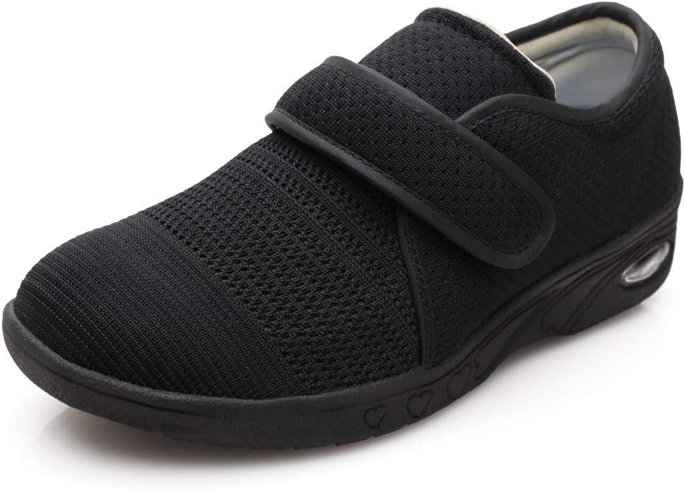 Women's Wide Width Shoes with Adjustable Closure Lightweight for Diabetic Edema Plantar Fasciitis Bunions Arthritis Swollen Feet-SW3
