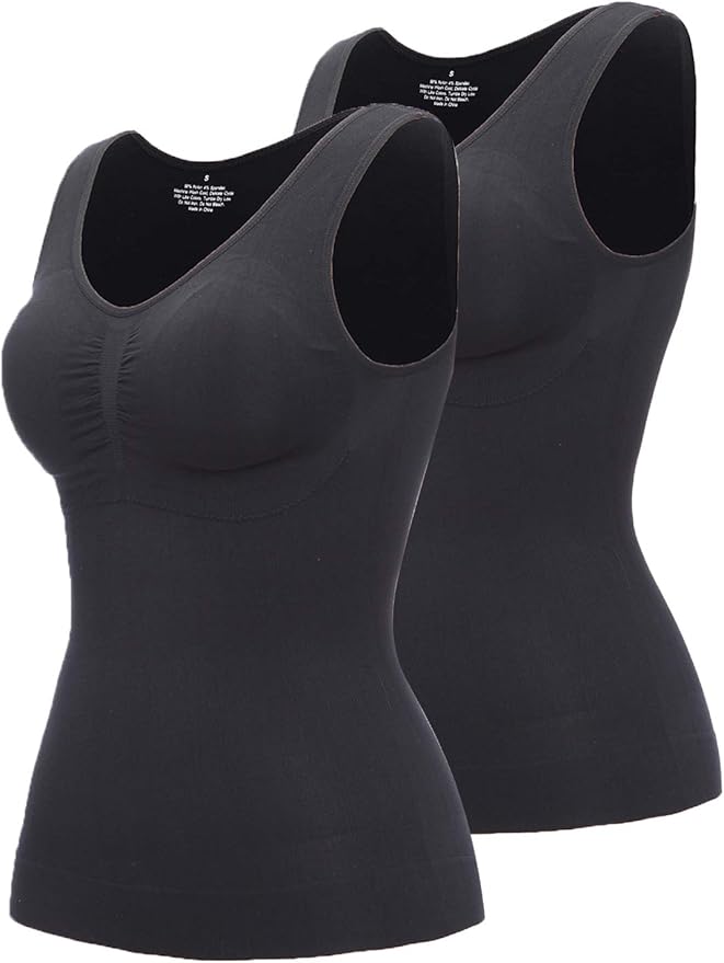 Buy Women Shapewear Tops Tummy Control Camisoles Built In Bra Tank Top Slimming Underwear Waist Trainer Vest Body Shaper Shirts At Affordable Prices - Free Shipping, Real Reviews With Photos