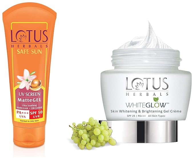 lotus herbal skin whitening and brightening gel cream