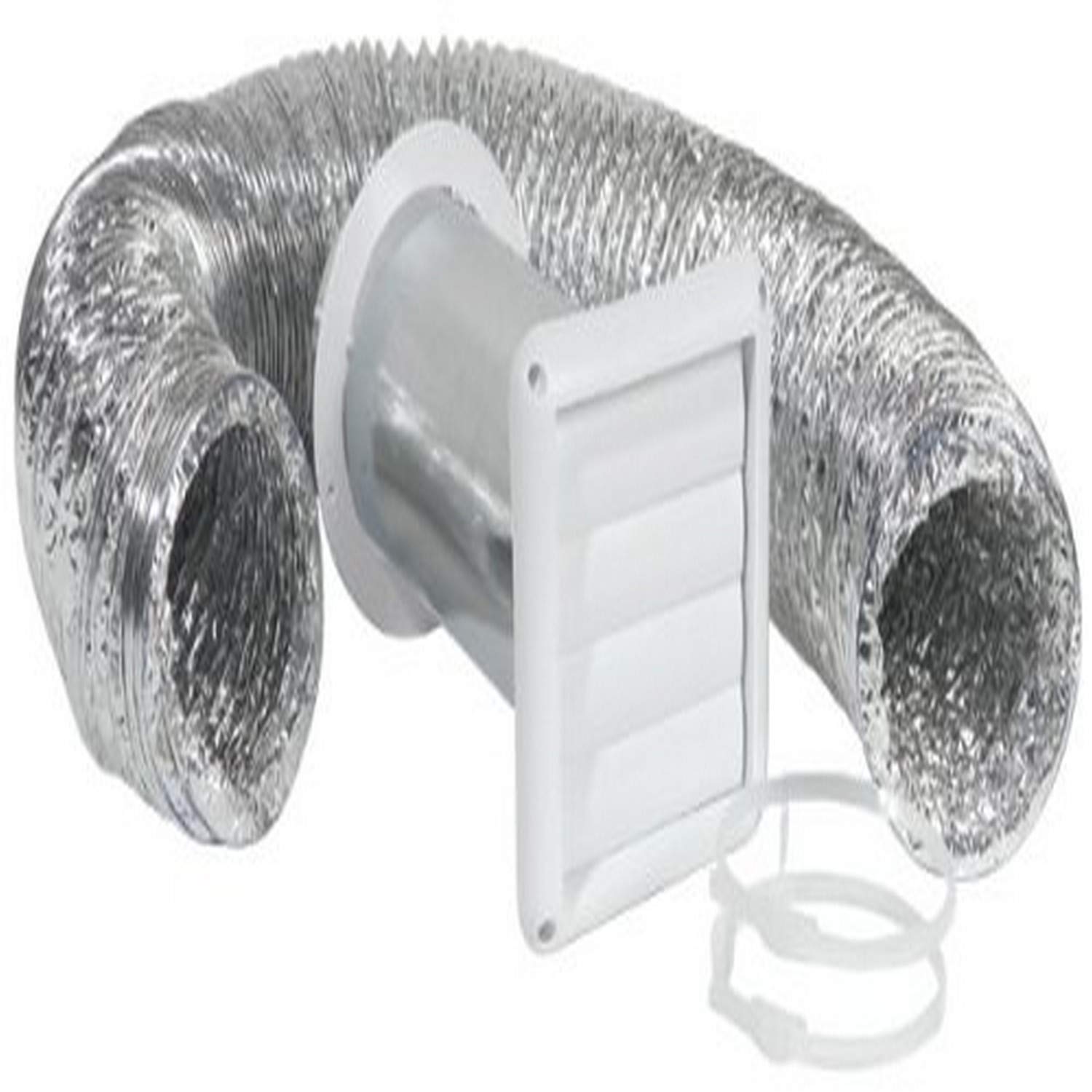 Imperial 4" x 8Foot Louvered Vent with Flexible Aluminum Ducting