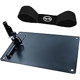 Golf Alignment Stick Holder Plane Swing Training Aid with Arm Band, 180/360 Degree Adjustable Metal Stick Base, Practice Plat