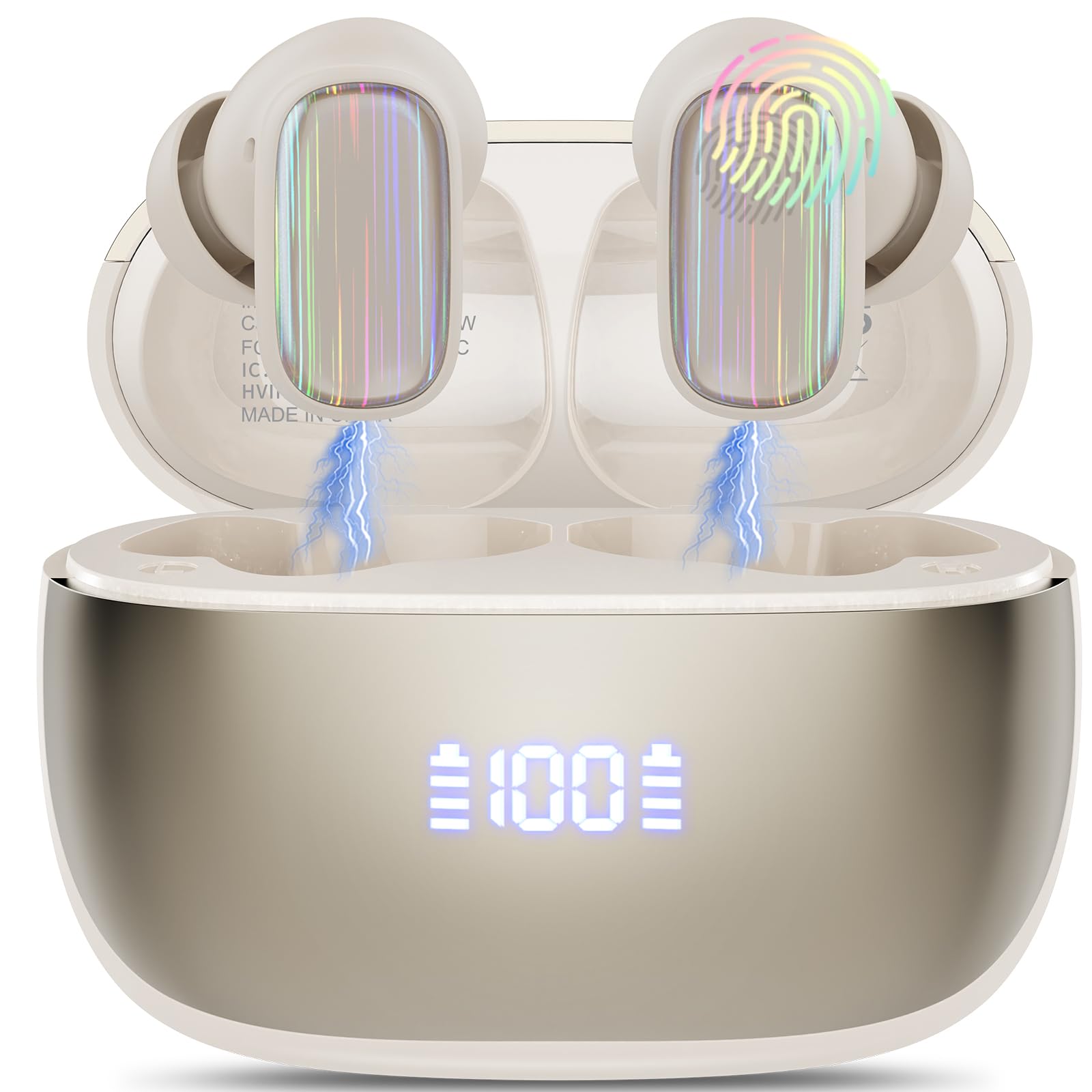 AI Translation Earbuds Real Time, IP7 Waterproof