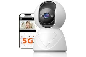 GUOANVISION 3MP Indoor Pan/Tilt Security Camera, 5G WiFi 360° Rotating Home Cameras for Baby Monitor/Pet Camera, Auto-Focus&Zoom,Motion Detection,2-Way Audio,Siren,Color Night Vision,Cloud&SD Card