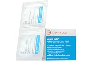 DR DENNIS GROSS Dr. Dennis Gross Alpha Beta Ultra Gentle Daily Peel: for Dehydrated or Sensitive Skin, Uneven Tone or Texture, Fine Lines or Enlarged Pores (5 Treatments)