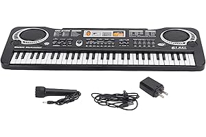 61 Keys Digital Electric Piano Keyboard, with Microphone Digital Electronic 61 Key Portable Keyboard for Kids Adult Music Key