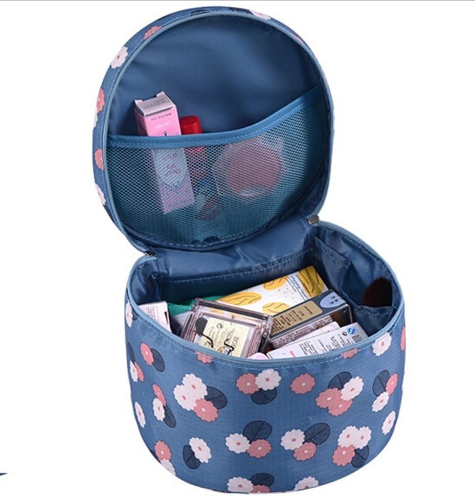 Bag Organizer Underwear Bra Panty Tub Portable Travel Cosmetic Wash Bag Underwear Storage Box Bra Case Case Bleu Fleurs