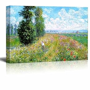 Meadow with Poplars by Claude Monet Print Famous...