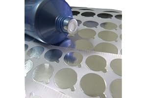 VASANA 2Sheets(240PCS) 9mm Silver Aluminum Foil Sticker Seal for Bottles Stopper Soft Tube Sealing