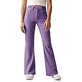 Haloumoning Girls Flare Jeans Kids Fashion Stretchy Denim Pants Bell Bottoms with Pockets