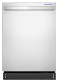 SHARP SDW6757ES Slide-In Dishwasher, Stainless Steel Finish, 24" Wide, Soil Sensors, Premium White LED Interior Lighting, Smooth Glide Rails, Heated Dry Option, Responsive Wash Cycles, Power Wash Zone