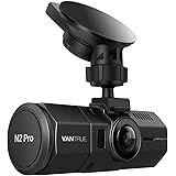 VANTRUE N2 PRO Dual Dash Cam, Doppia Lente Telecamera per Auto Full HD 1080P, Obiettivo Grandangolare di 170 Gradi, Visione Notturna, Rilevatore di Movimento Registrazione in Loop G-Sensor e 2,7" LCD