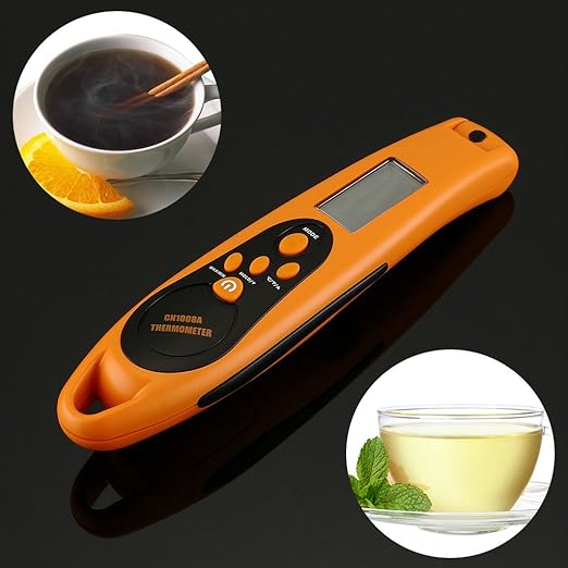 Fanst Temperature Tester,BBQ Thermometer Foldable Digital Meat Milk Water Oil Kitchen Probe Meter-50~300?