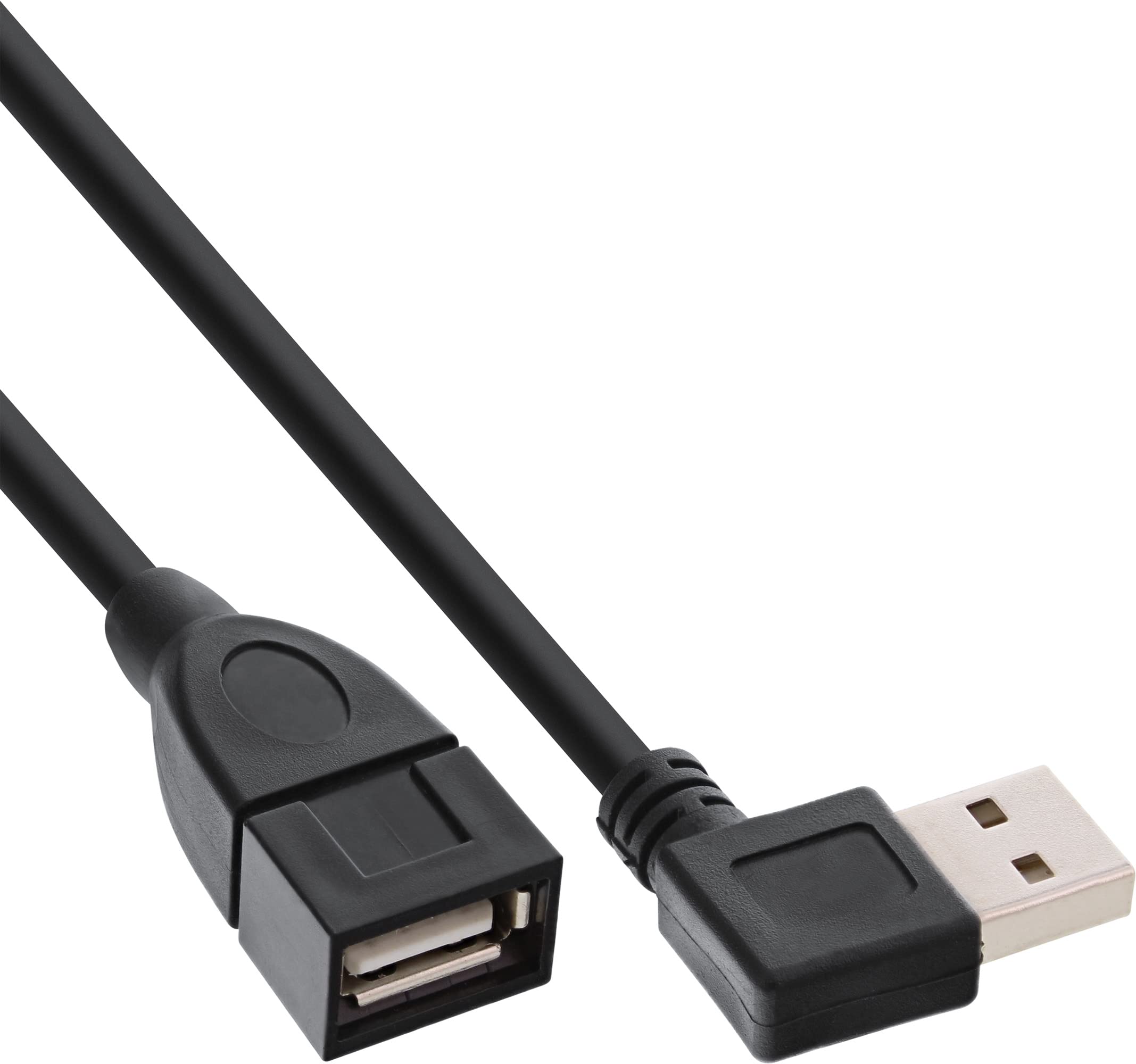 InLine 34610R Smart 20ft Right Angle USB 2.0 Extension Cable Male to Female Type A 1 m Black
