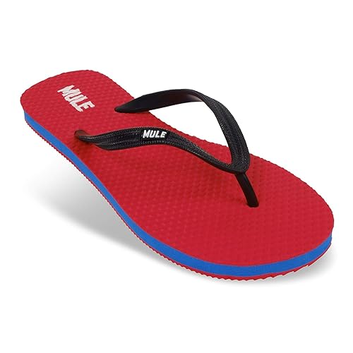red rubber flip flops