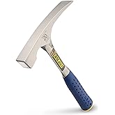 ESTWING Bricklayers/Mason's Hammer, 20 oz Brick Hammer, E3-20BLC | Made in USA, Versatile Brick Hammer, Patented Nylon End Cap, Built For The Pro, Patented Shock Reduction Grip