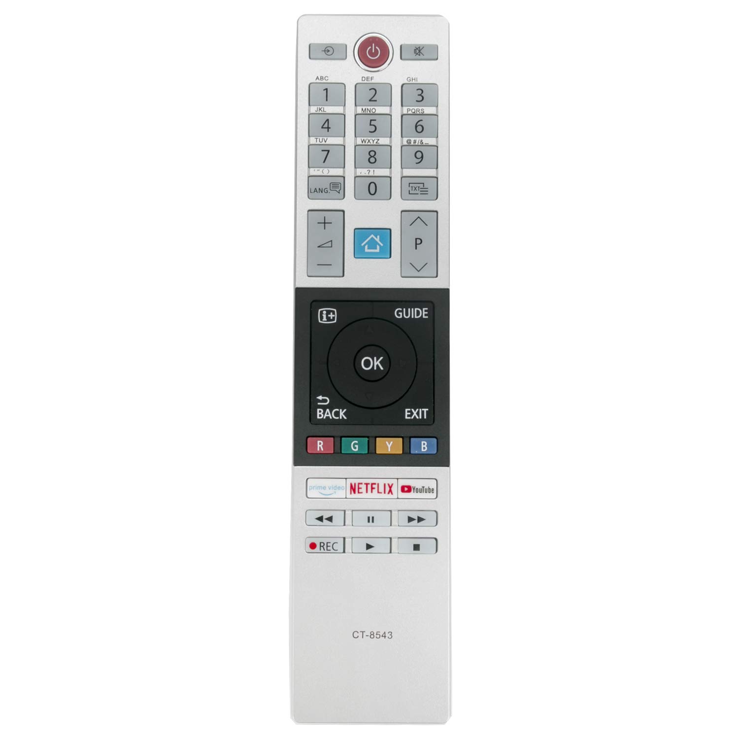 VINABTY CT-8543 RC42151P 30101775 Remote Control Replacement fit for Toshiba TV 32W2863DG 32W2863DA 55U7863D 40L2863DG 43V5863DG 43B6863DG 49L2863DG 49U6863DG 49V5863DG