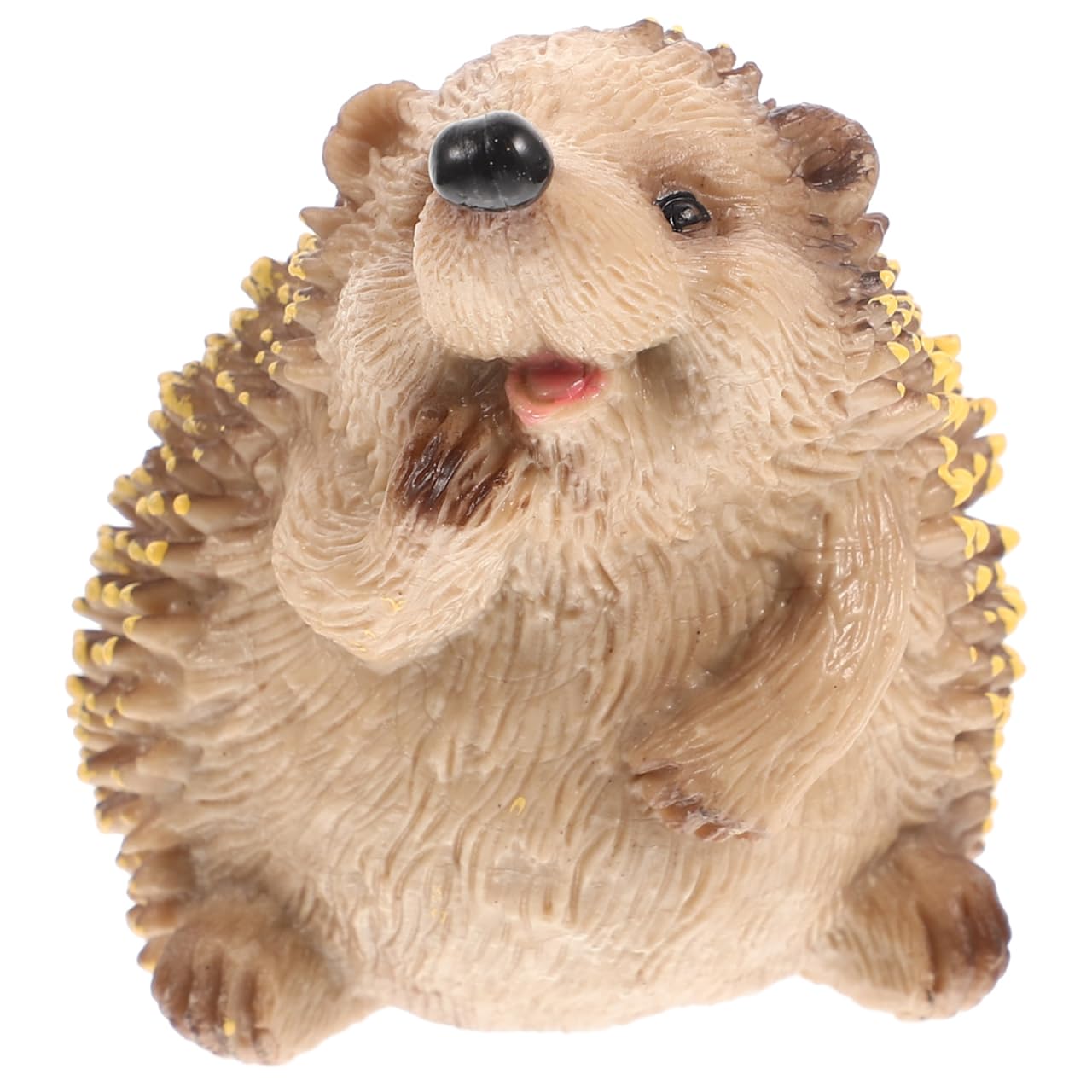 Tofficu Mini Hedgehog Garden Statue Plastic Animal Figurine 2.8X2.8X2.2 Inches Micro Landscaping Ornament Indoor Outdoor Garden Decor