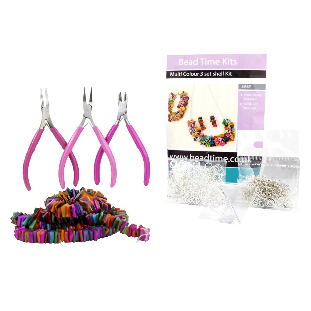 Modelcraft Multi Colour Bead Time Kit with x3 Pliers, 18.5 x 1 x 22.5 cm