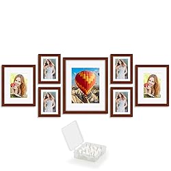 RR ROUND RICH DESIGN Solid Wood 7 Pcs Picture Frame