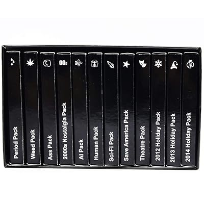 Buy Cards Games Against Humanity Original Expansion 12 Packs Set Bundle Period Ass 2000s Nostalgia Human Ai Sci Fi Theatre Save America Holiday 2012 2014 Cards Game Black Box Online In Germany B09373nl4c